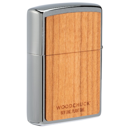 Zippo 2023 Zippo Woodchuck Cherry Tiger Design, Brushed Chrome ZIP-49707